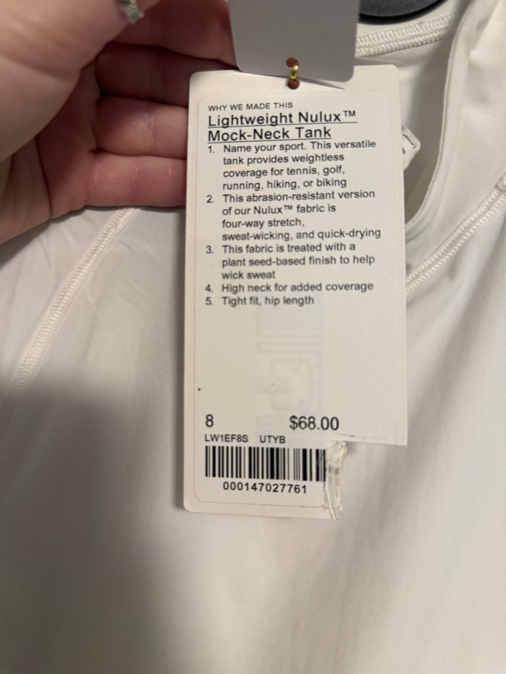 Lululemon Lightweight Nulux Mock Neck Tank - Picture 7 of 7